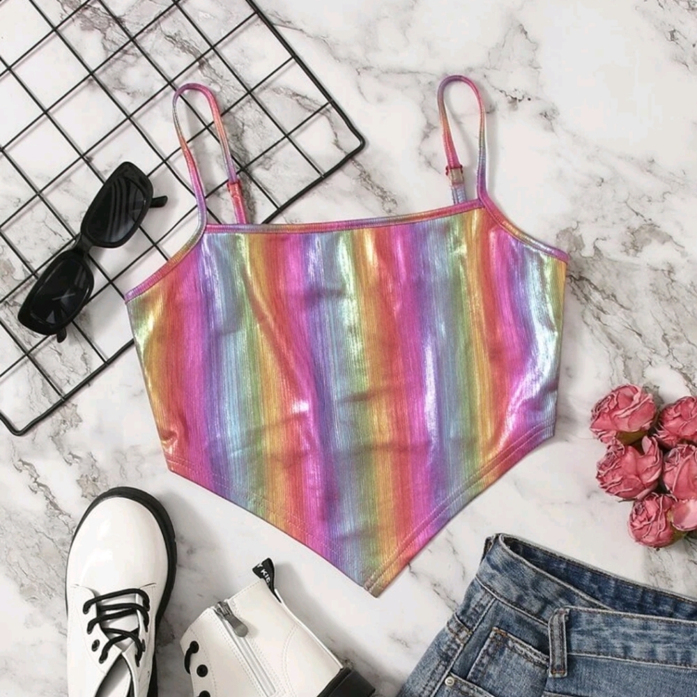 Multicolor Hem Cami Top